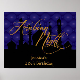 Arabische Nacht, 40. Geburtstag Party Poster