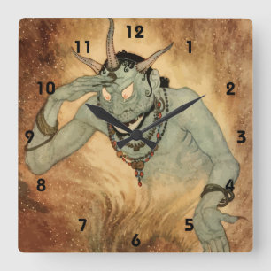 Arabische Nächte Genie von Edmund Dulac Quadratische Wanduhr