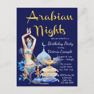 Arabische Nächte jede Zahl zum Geburtstag Einladun Einladung