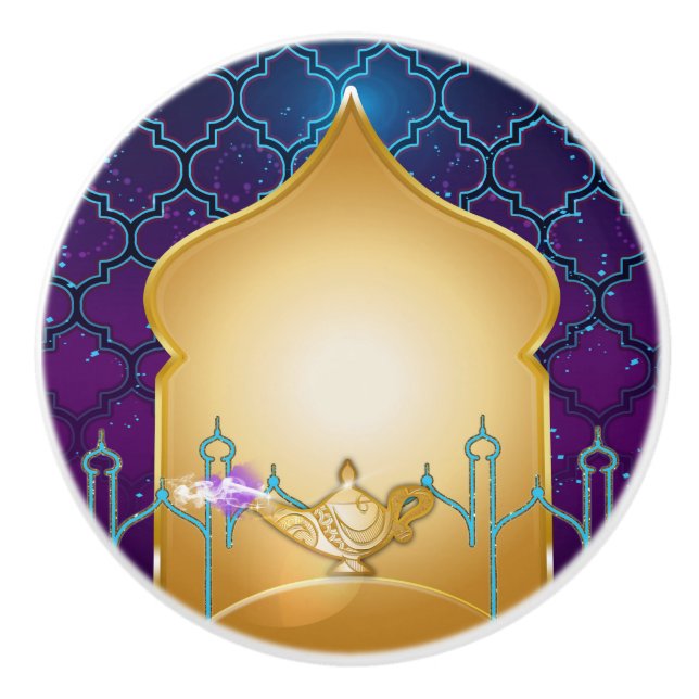 Arabische Nächte Magische Lampe marokkanisches Sch Keramikknauf (Vorderseite)