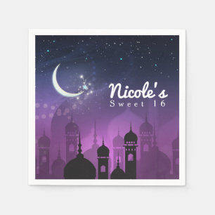 Arabische Nächte Marokkanisch Lila Mondlicht Serviette