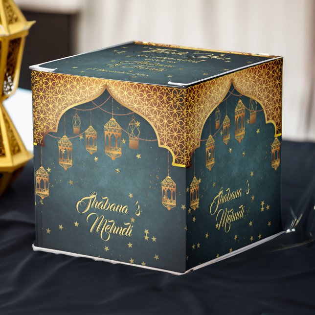 Arabische Nächte Mehndi Henna Feier Geschenkschachtel (Arabian nights Mehndi Henna celebration Favor Box mehndi favors mehandi favors)