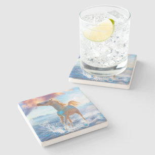 Arabische Pferde "PFERDE VON STELLAR INSEL" Steinuntersetzer