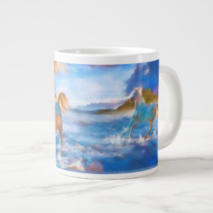 ARABISCHE PFERDE STELLER INSEL Jumbo-Tasse