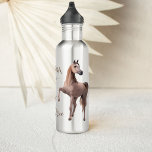 Arabische Pferdegeschenke personalisierter Name Edelstahlflasche<br><div class="desc">Wilde und gratis arabische Pferdegeschenke personalisierte Namensflasche Wasser,  graues arabisches braunes Pferd ,  wunderschönes personalisiertes Geschenk für Pferdefreunde.</div>