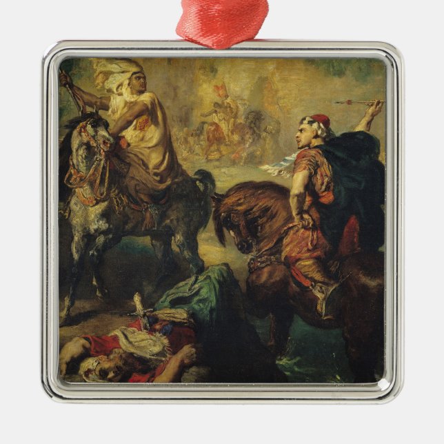 Arabische Stammes- Leiter im Single-Kampf Ornament Aus Metall (Vorne)