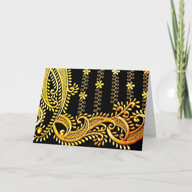 Arabische Stickerei Einladung (Vorderseite)