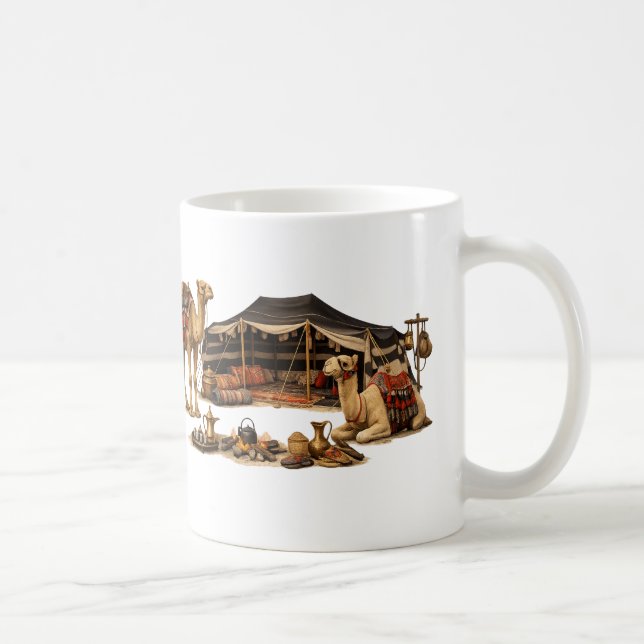 Arabische Wüste, Beduinenzelt, Wüstencamping, Kame Kaffeetasse (Rechts)
