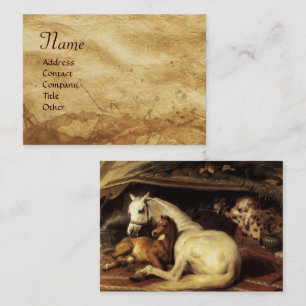 ARABISCHE ZEIT MIT PFERDEN, ANDEREN TIEREN VISITENKARTE