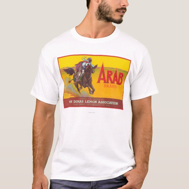 Arabische Zitrone LabelSan Dimas, CA T-Shirt (Vorderseite)