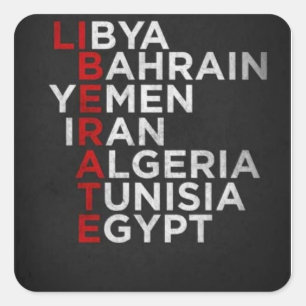 Arabischer Frühlings-Aufkleber Quadratischer Aufkleber