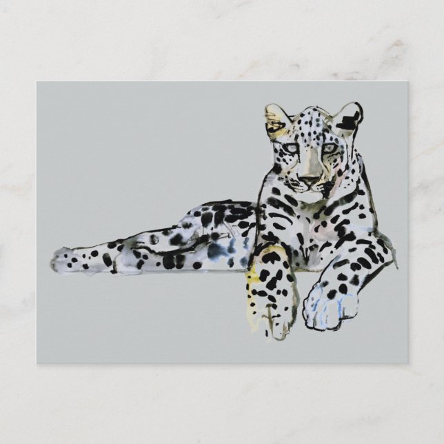 Arabischer Leopard 2008 7 Postkarte (Vorderseite)