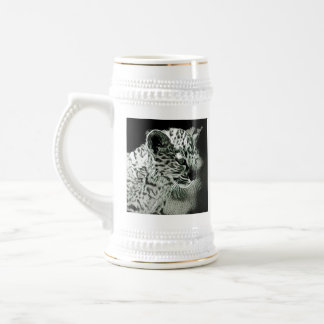 Arabischer Leopard CUB Stein Bierglas