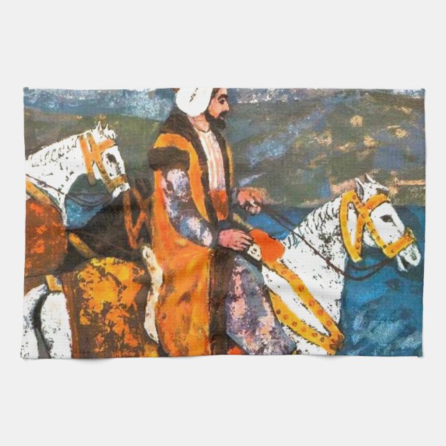 Arabischer Reiter Geschirrtuch (Horizontal)