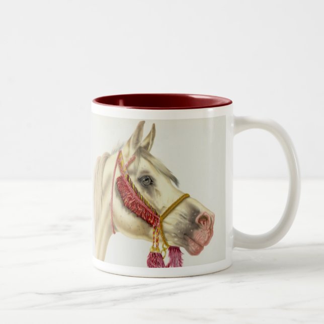 Arabischer Stallion Zweifarbige Tasse (Rechts)