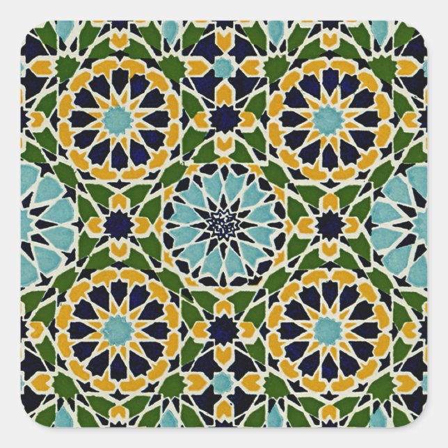 Arabisches Design #10 bei Emporio Moffa Quadratischer Aufkleber (Vorderseite)