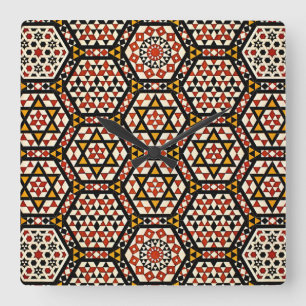 Arabisches Design #12 bei Emporio Moffa Quadratische Wanduhr