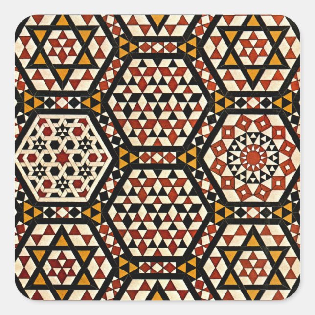 Arabisches Design #12 bei Emporio Moffa Quadratischer Aufkleber (Vorderseite)