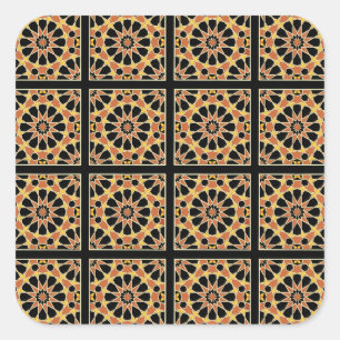 Arabisches Design #3 in Emporio Moffa Quadratischer Aufkleber