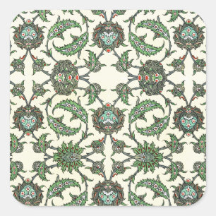 Arabisches Design #5 im Emporio Moffa Quadratischer Aufkleber