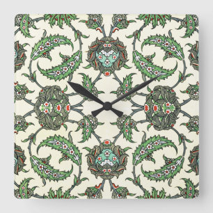 Arabisches Design #5 in Emporio Moffa Quadratische Wanduhr