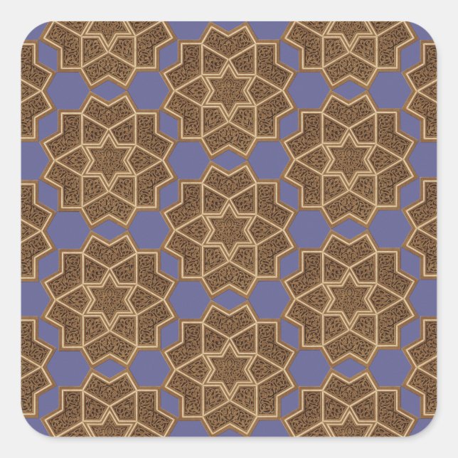 Arabisches Design #6 in Emporio Moffa Quadratischer Aufkleber (Vorderseite)