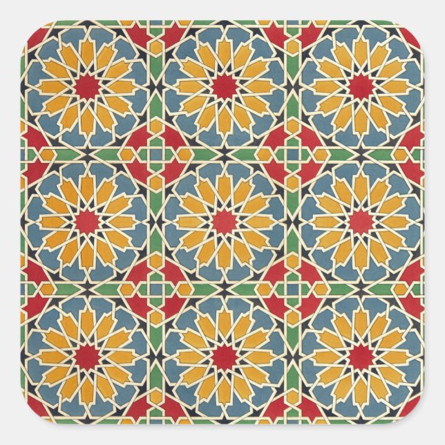 Arabisches Design #7 in Emporio Moffa Quadratischer Aufkleber (Vorderseite)