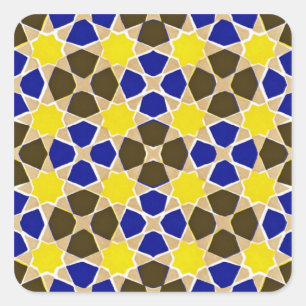 Arabisches Design #8 im Emporio Moffa Quadratischer Aufkleber