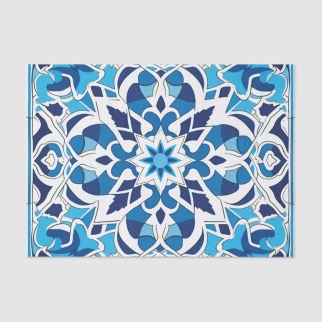 Arabisches Fliesenmuster Liebhaber der Entcoupage Seidenpapier (Vorderseite)