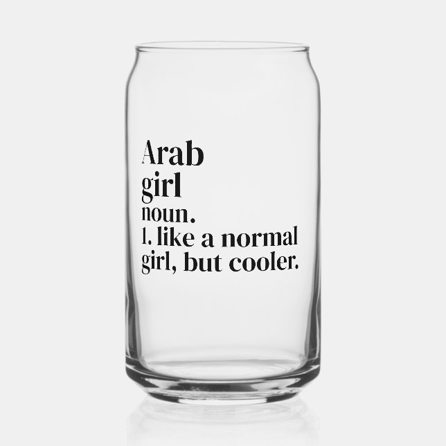 Arabisches Mädchenwörterbuch Definition lustig ara Dosenglas (Vorderseite)