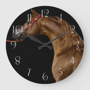 Arabisches Pferd Große Wanduhr