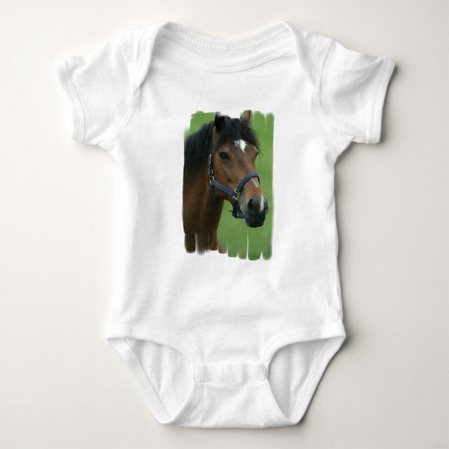 Arabisches Pferd stellt Baby-T - Shirt dar (Vorderseite)
