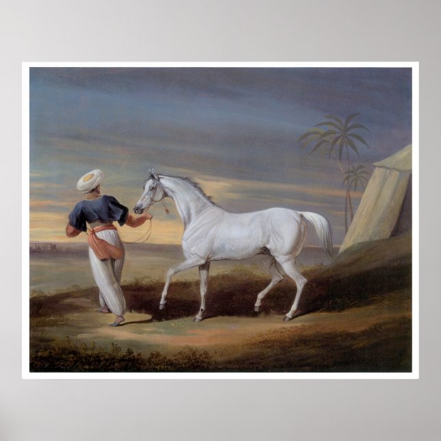 Arabisches Pferd Vintag Art Print Poster (Vorne)