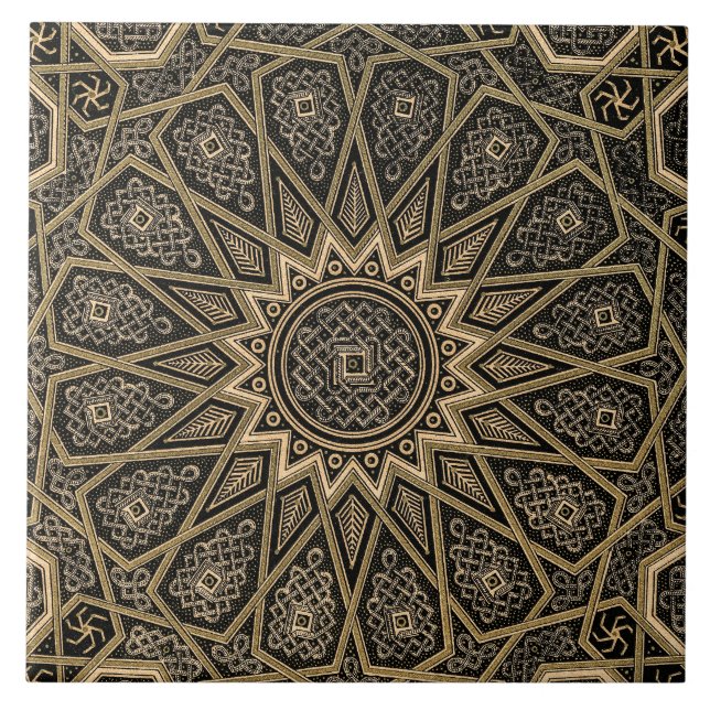 Arabisches Retro-Muster Fliese (Vorderseite)