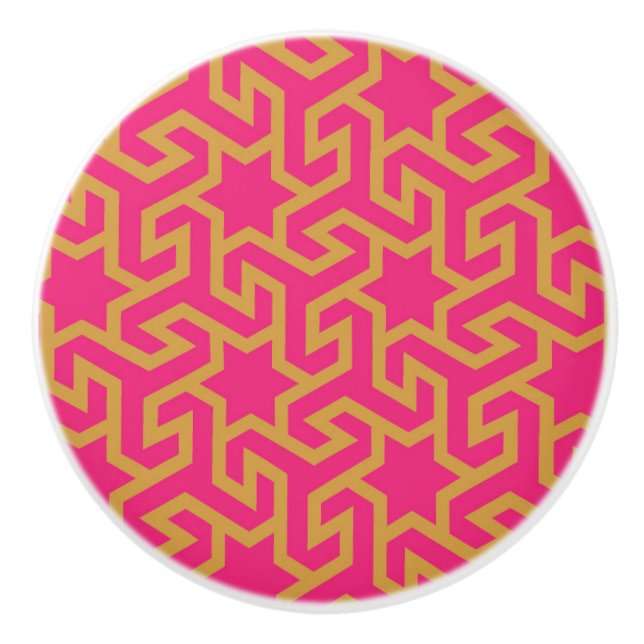 Arabisches sternförmiges Muster Keramikknauf (Vorderseite)