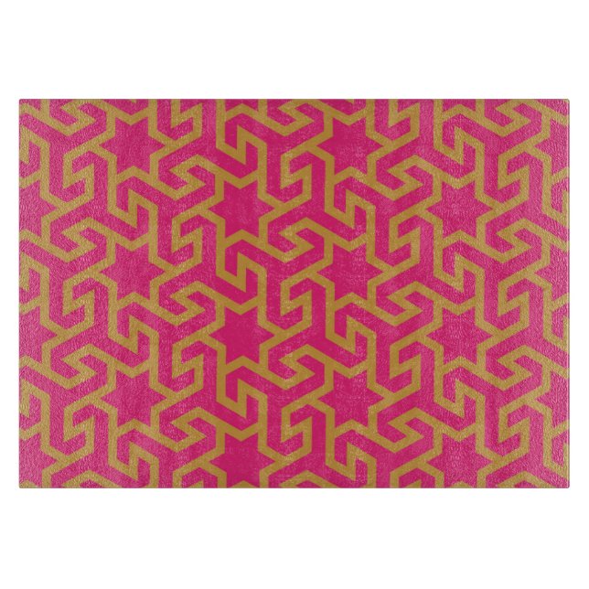 Arabisches Sternmuster Schneidebrett (Vorderseite)