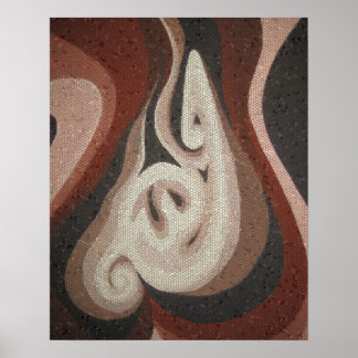 Arabisches Wort (Allah) Gott in einem Mosaik beend Poster