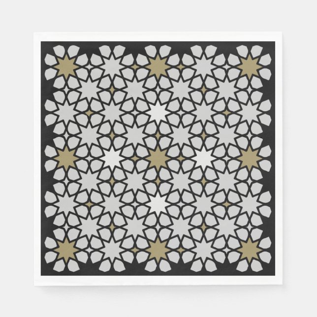 Arabisches Zuhause-Muster drucken Serviette (Vorderseite)