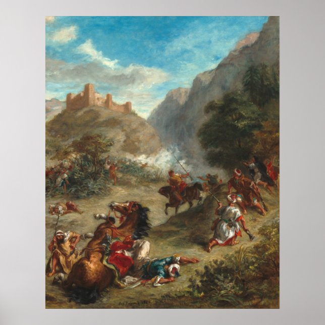 Arabs Skirmishing - Eugène Boudin Fine Art Poster (Vorne)