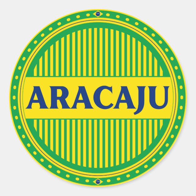Aracaju City Pride – Brazilian Identity Runder Aufkleber (Vorderseite)