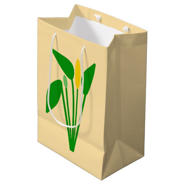Araceae-Geschenktasche Mittlere Geschenktüte (Vorderseite Schrägansicht)