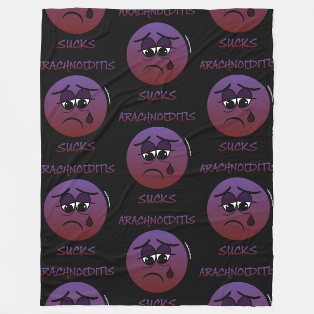 ARACHNOIDITIS IST ZUM KOTZEN FLEECEDECKE (Vorderseite)