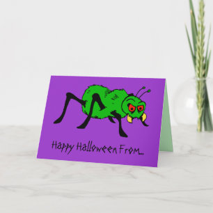 Arachnophilie Nightmare Funny Halloween Card Karte