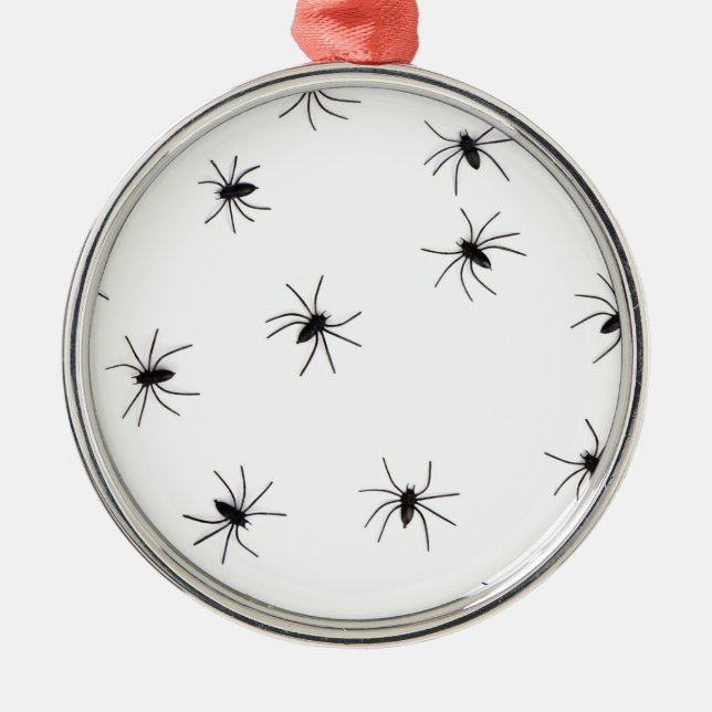 Arachnophobie (Spinnen) (Creepy Insects) Ornament Aus Metall (Vorne)