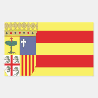 Aragon Flag Rechteckiger Aufkleber