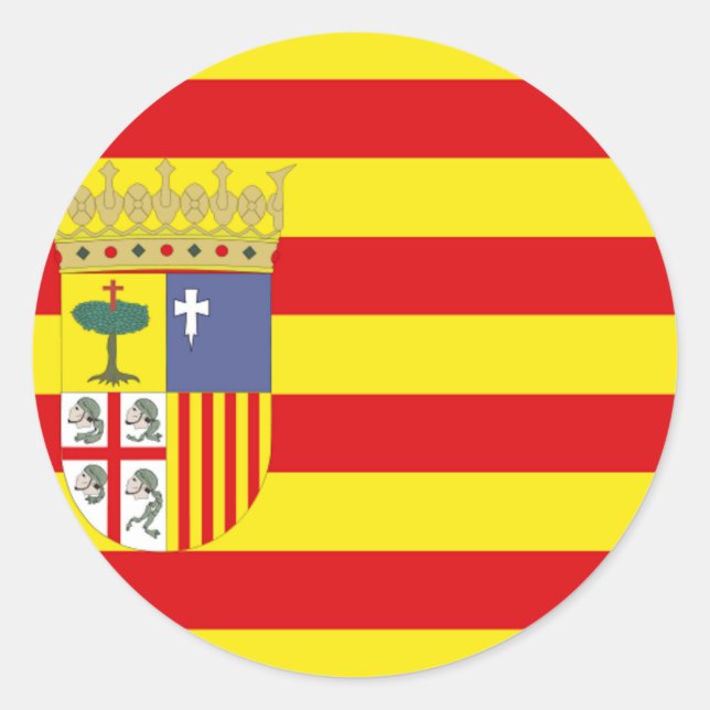 Aragon Flag Runder Aufkleber (Vorderseite)