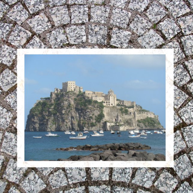 Aragonese Castle, Ischia, Italien Postkarte (Von Creator hochgeladen)