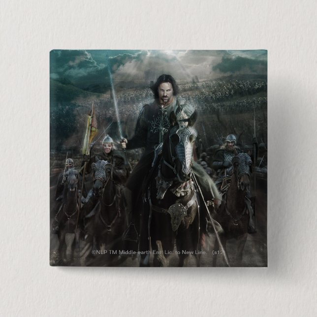 Aragorn Leading on Horse Button (Vorderseite)