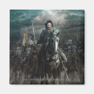 Aragorn Leading on Horse Magnet