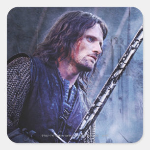 Aragorn mit Blut Quadratischer Aufkleber